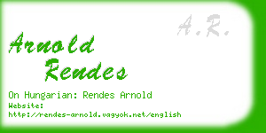 arnold rendes business card